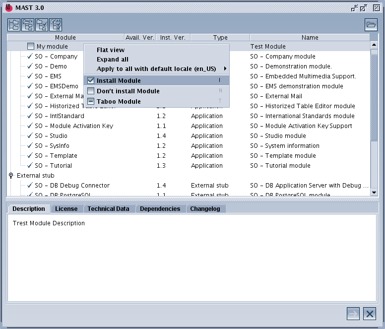 MAST interface