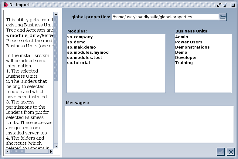 DL Import Interface