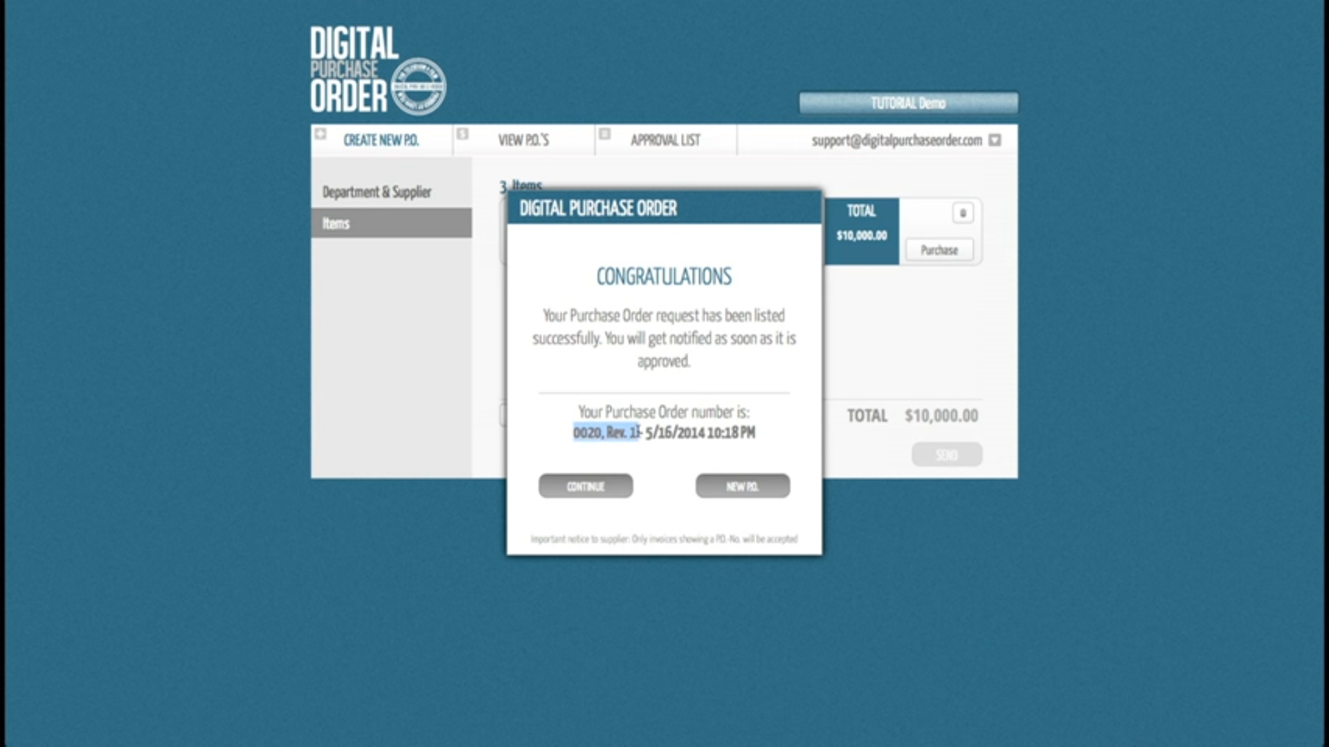 How to amend a Purchase Order