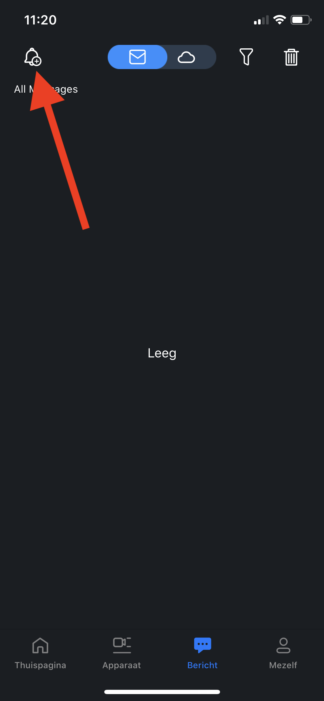 Activate push notification in mobile app DMSS