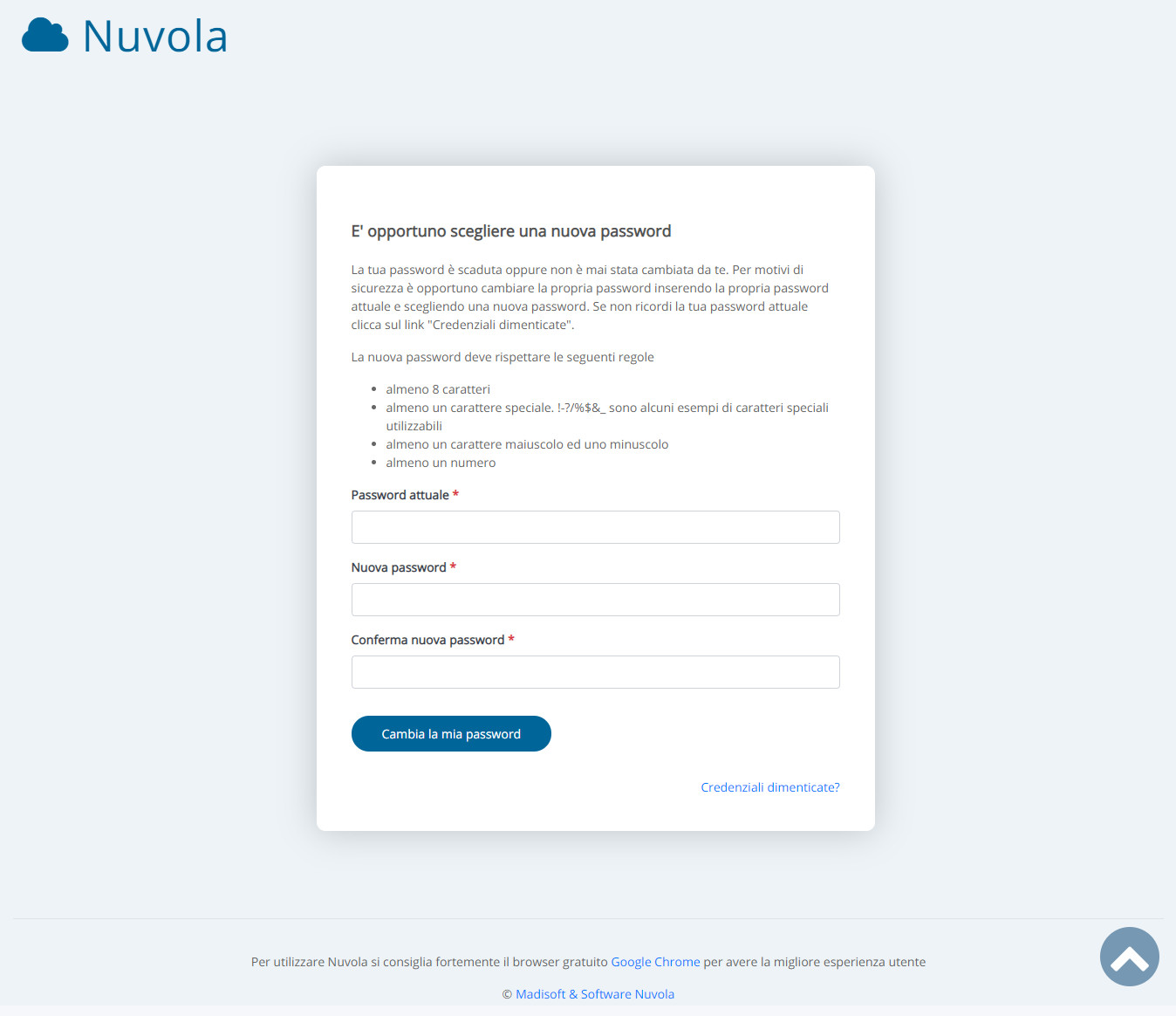 Nuvola Login Accedi