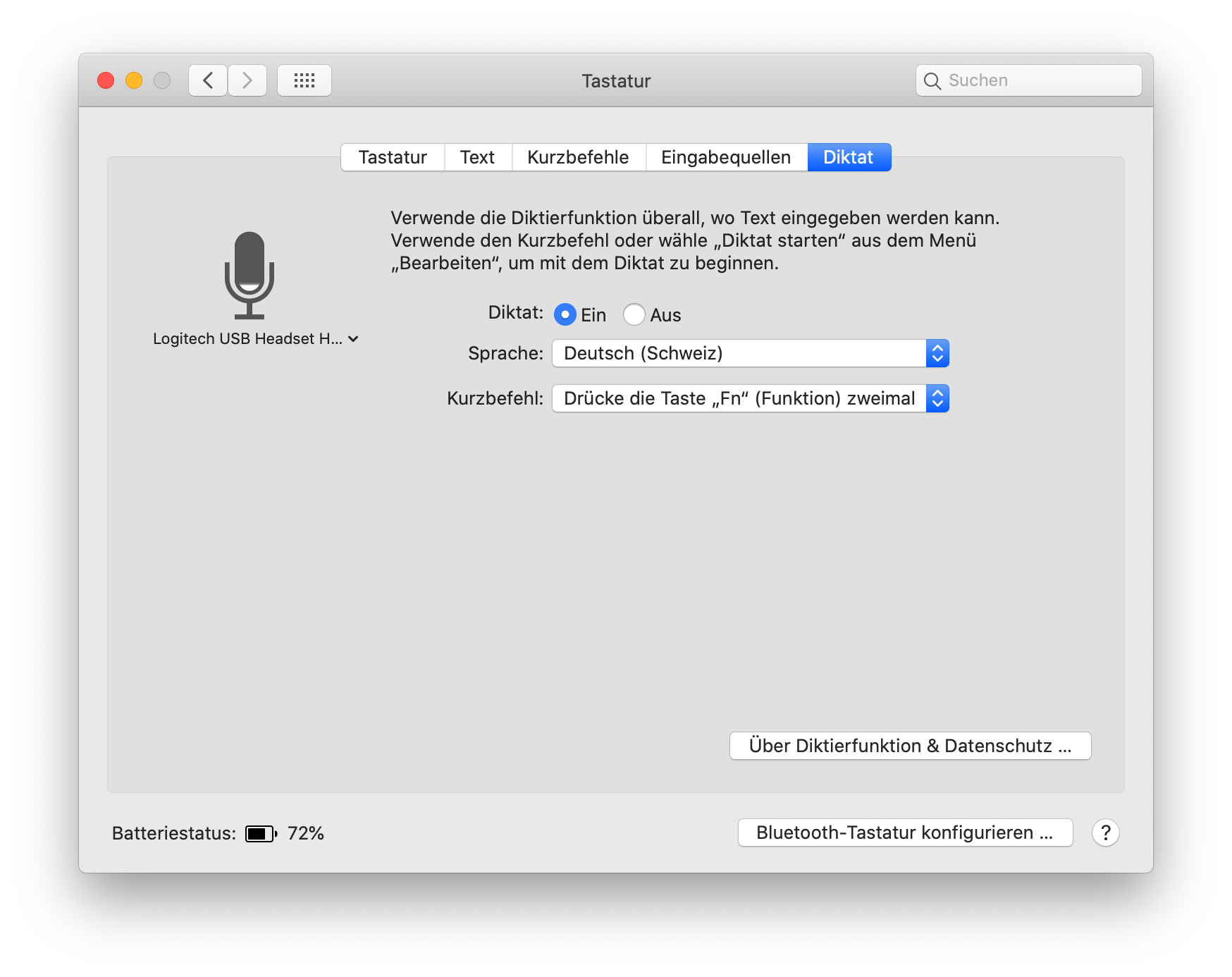 Diktieren unter macOS