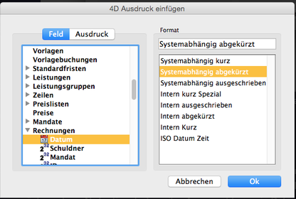 4D Ausdruck einfügen