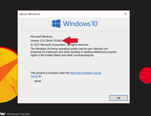 How to find the operating system version on Windows devices