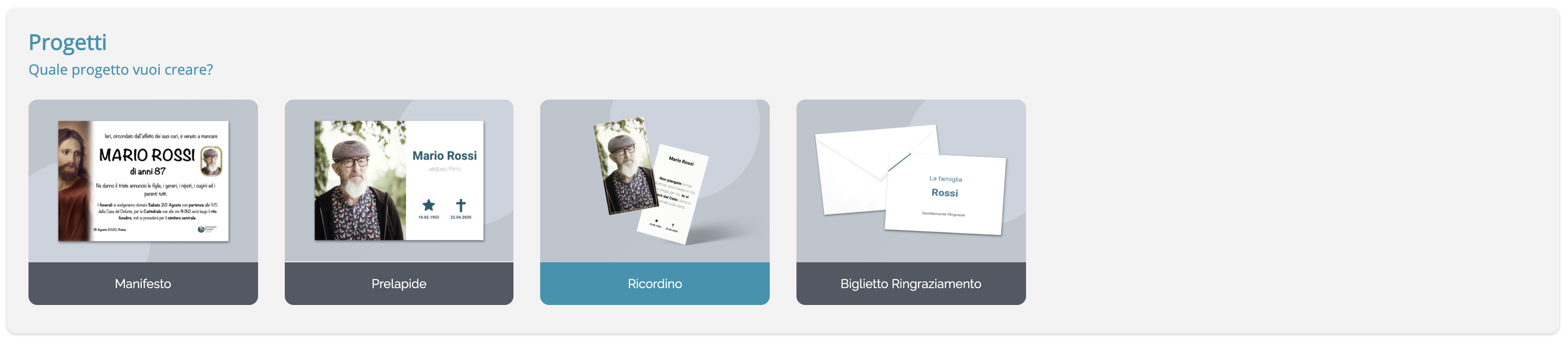 Onoranzefunebricloud Creazione Ricordini Funebri