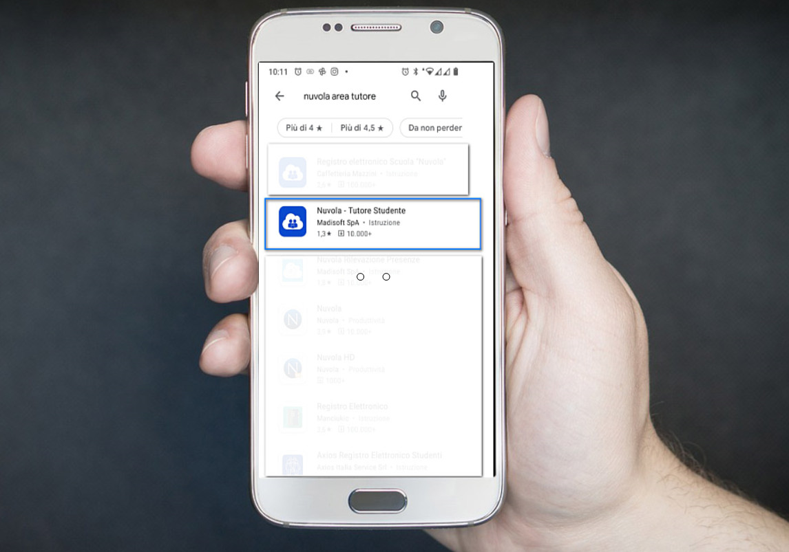 Scaricare l'App tutore studente Nuvola