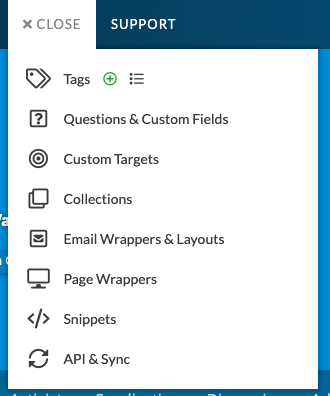The Details drop-down menu, showing Tags as the top option.