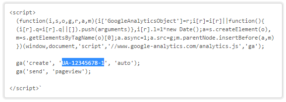 Google Analytics tracking code