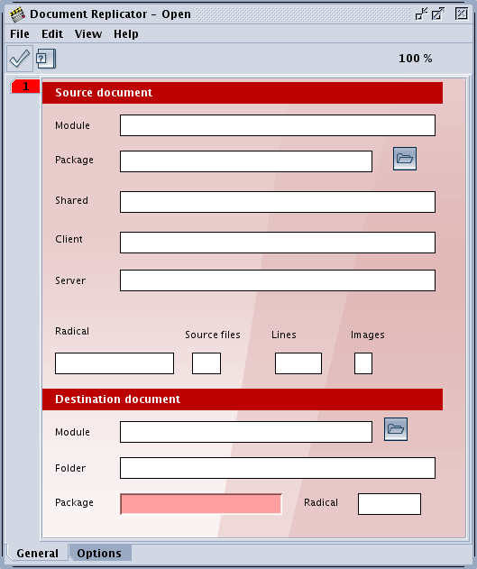 Document Replicator interface