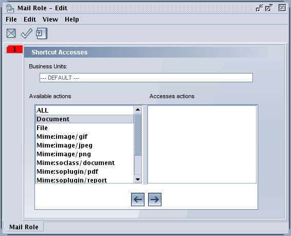 Mail Role interface