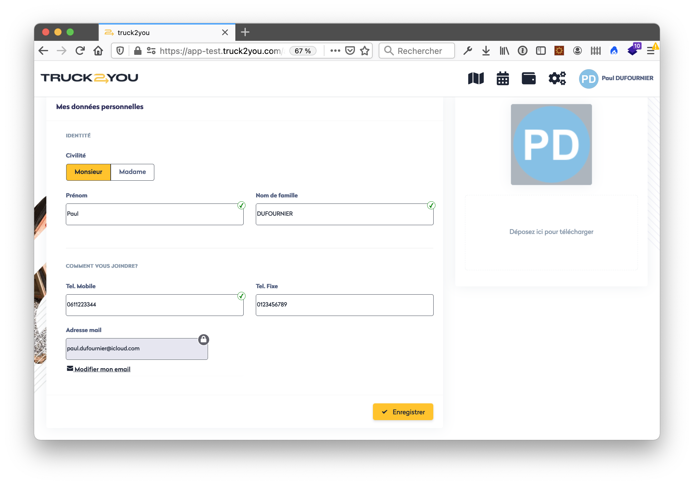 Mes collaborateurs - ajout - personnalisation nouveau collaborateur