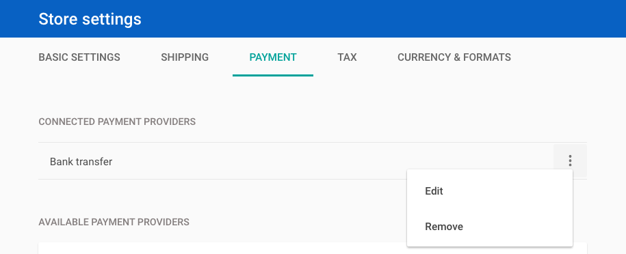 Payment method management