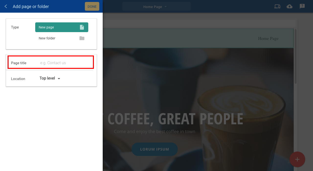 Add page title