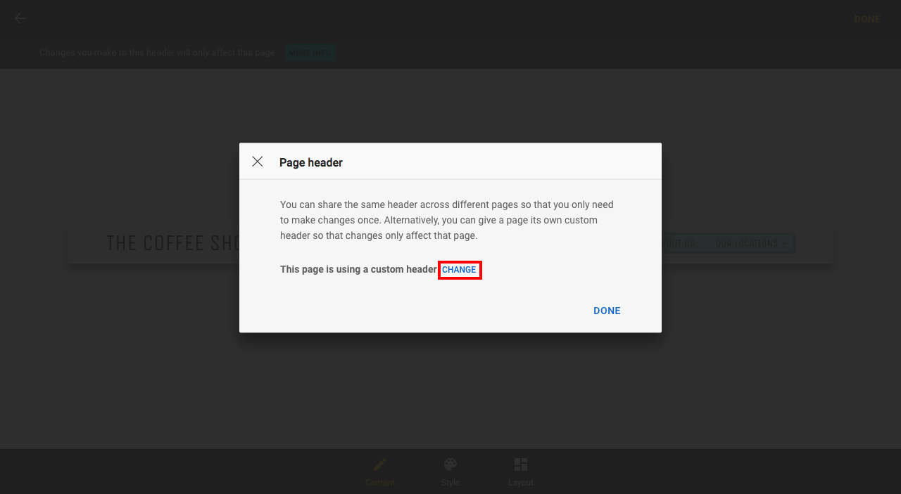 Header information
