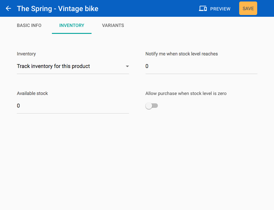 Inventory tracking