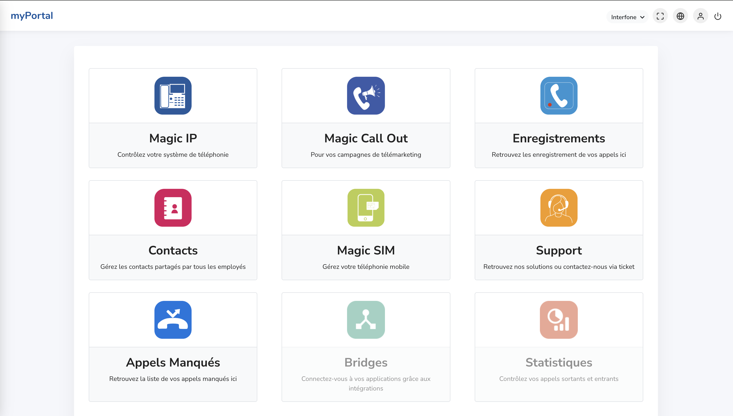 myPortal Interface