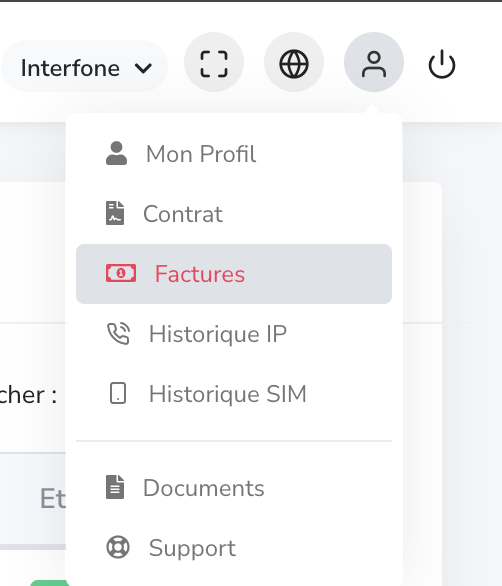 Factures - Accès