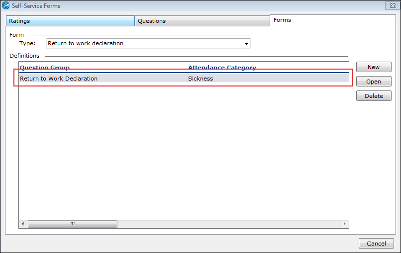 What is the selfservice form? Cintra iQ