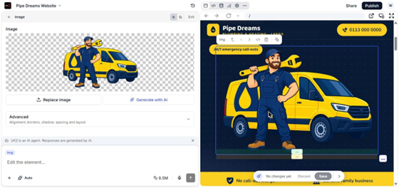 Replacing an image in Edit design