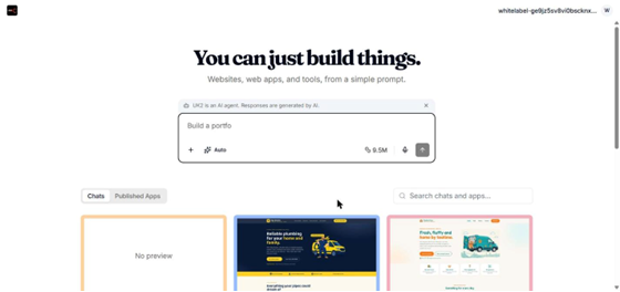 The builder home page