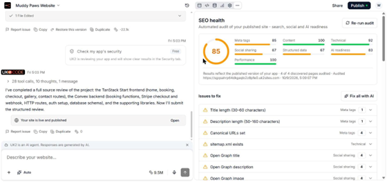 An SEO health score