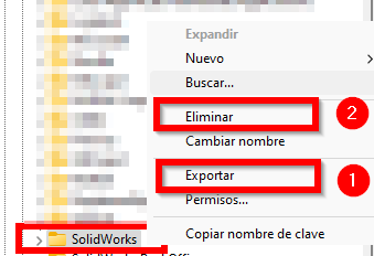 Restablecer la configuración por defecto de SOLIDWORKS.