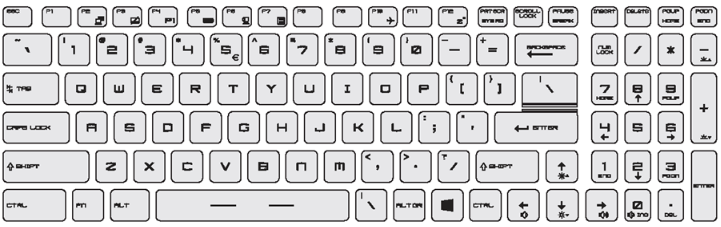 Msi Gf-75 Laptop Keyboard Layout