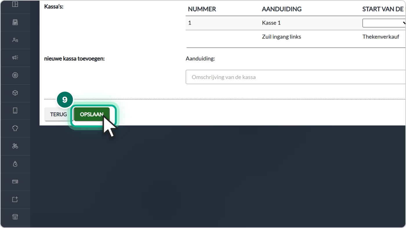 Klik helemaal onderaan op Opslaan.